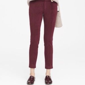 Banana Republic Wine Velvet Sloan Pant - Size 12